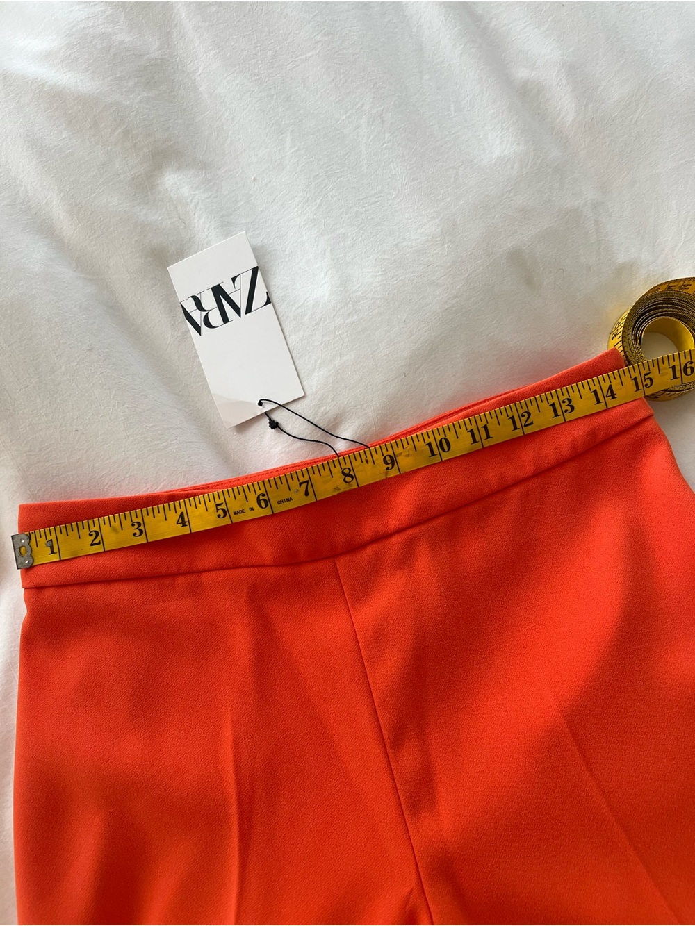 NWT Zara Orange Belted Tuxedo Blazer & Trouser Suit Set Size M - Picture 8 of 13